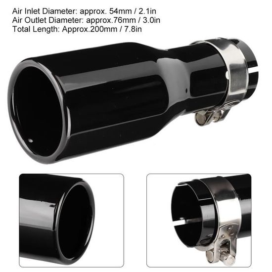 Echappement Voiture Embout échappement Acier Inox 55mm Chromé - Universel Pour Voiture Sportive Embout échappement Inox Echappement Voiture Embout échappement Acier Inox 55mm Chromé - Universel Pour Voiture Sportive Embout échappement Inox