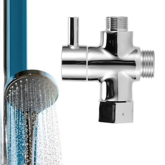 Adaptateur Séparateur De Robinet Robuste 2 Voies - Pour Dérivation De Tuyau - ABS - Neuf Avec Rondelles
