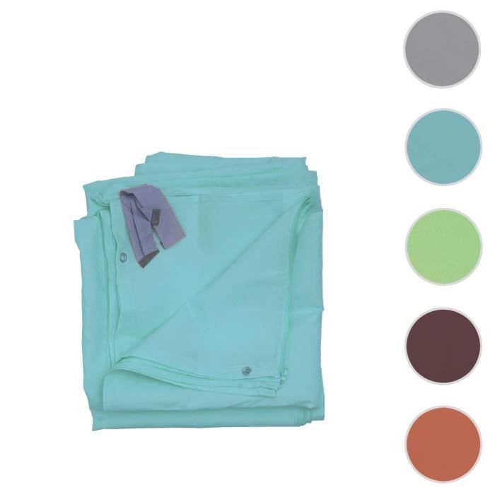 Lot de 4 côtés pour Pergola Cadiz, panneau latéral de remplacement 4x4m, polyester ~ turquoise