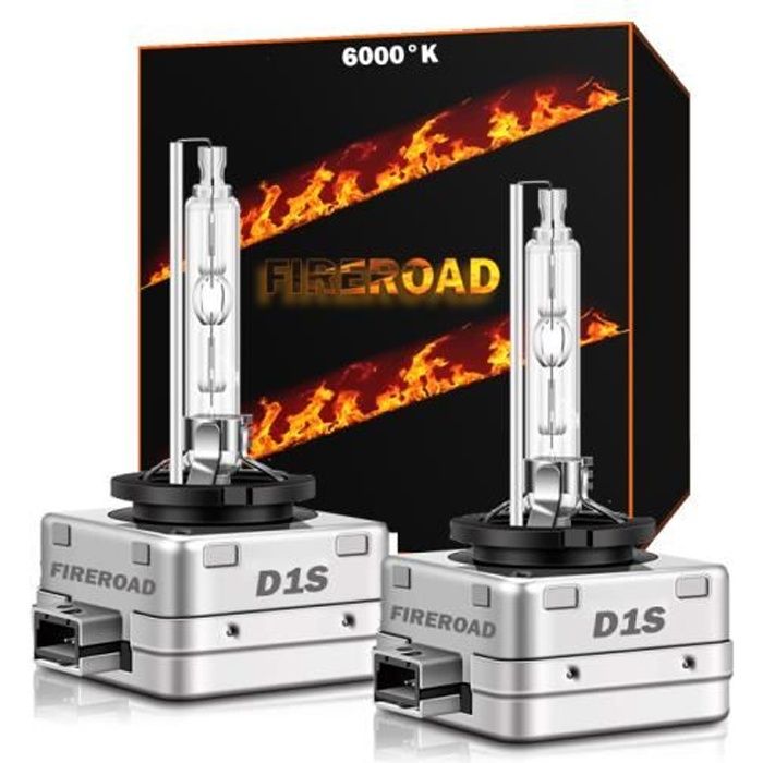 Ampoule D1S voiture XENON HID 2Pcs 6000K auto BLANC 35W SUPER WHITE norme Française FIREROAD®