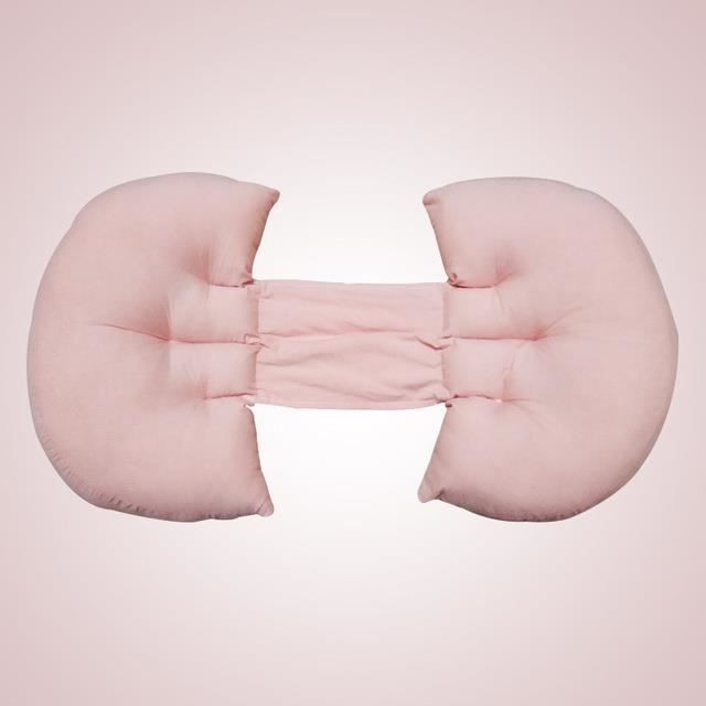 Oreiller de maternité en forme de U, pour le soutien de l'abdomen des femmes, oreiller latéral, oreiller de grossesse-Rose