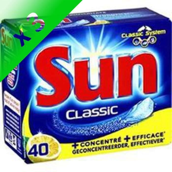 SUN Classic 40 tablettes citron (Lot de 3)