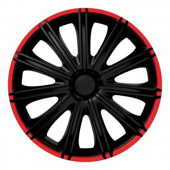 Carpoint enjoliveurs Nero 15 pouces ABS ensemble noir / rouge de 4