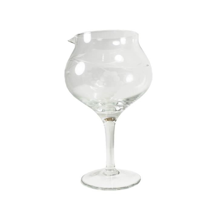 Carafe verre à décanter le vin -Graal- en cristal sur pied
