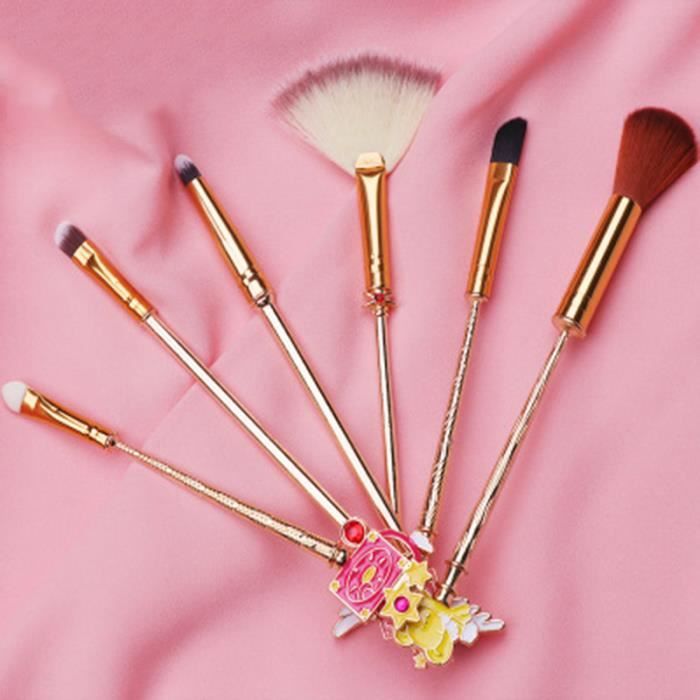6 pièces Sailor moon pinceau de maquillage/Cosmétique brosse baguettes Fondation Brosse