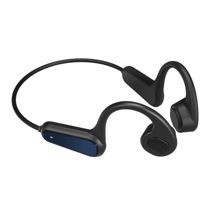 A9 Casque à Conduction Osseuse Bluetooth 5.0 Casque à Oreille Ouverte Pour Le Sport IP56 noir
