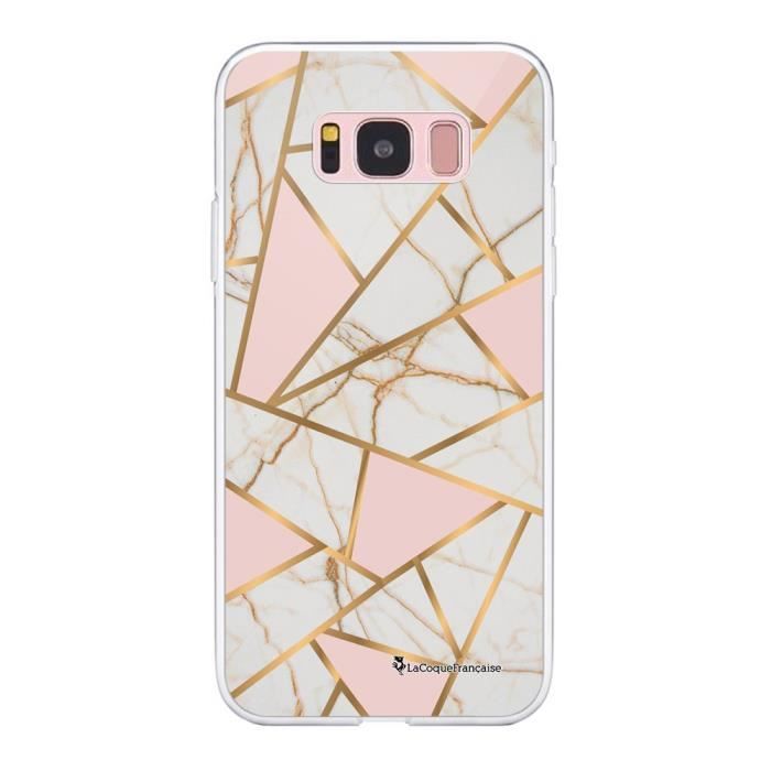 Coque pour Samsung Galaxy S8 Plus 360 intégrale transparente Marbre Rose Tendance La Coque Francaise.