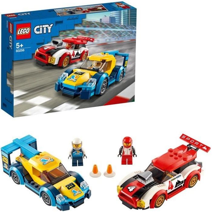 LEGO® City 60256 Les voitures de course, Jeu de Construction avec pilotes, Véhicules de Rallye pour Enfants de 5 ans et +