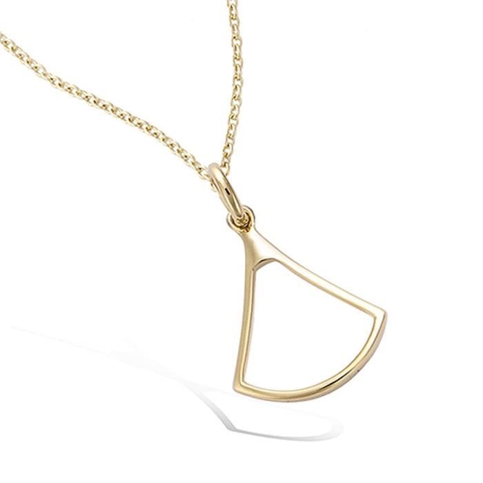 Pendentif en Plaqué Or 24 mm - Triangle Arrondi a la Base