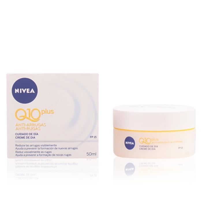 NIVEA Q10 + ANTI-RIDES Day Care. Soin hydratant rides du visage et combat de l'intérieur et protège contre le soleil (FP15). Ceci gr