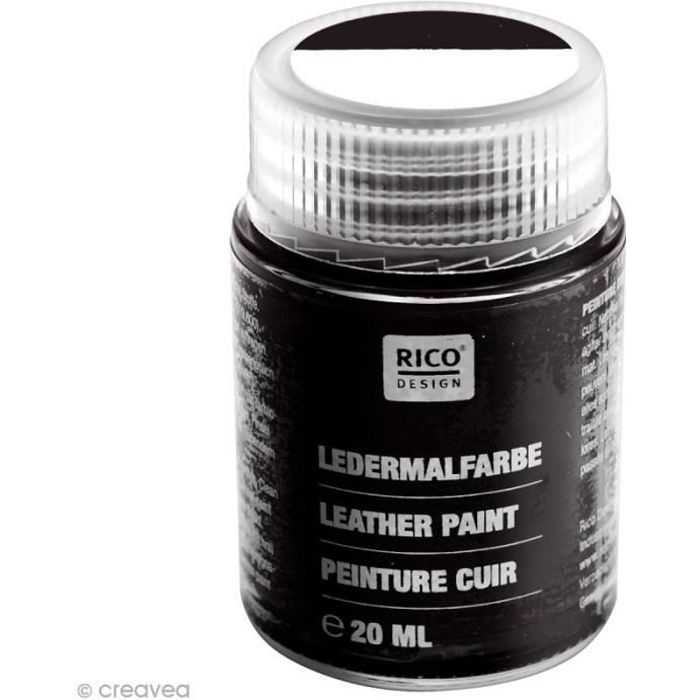 Peinture cuir - 20 ml Noir