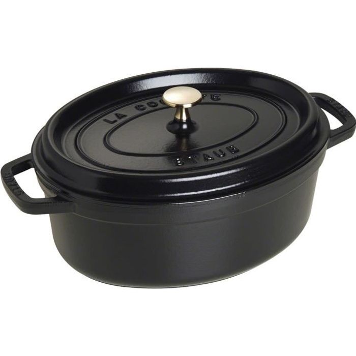 STAUB 405093150 - Cocotte ovale - Ø 29 - Noir mat