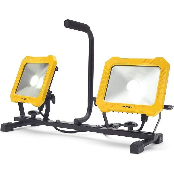 STANLEY Projecteur de chantier Led - 2x33 W - 4000 lumens
