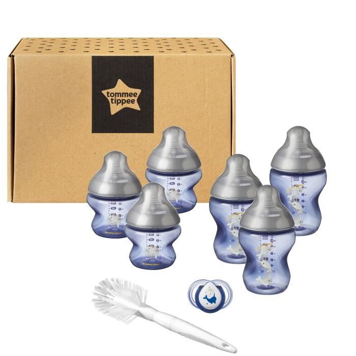 TOMMEE TIPPEE Starter Kit de Naissance biberons Closer to Nature - bleu