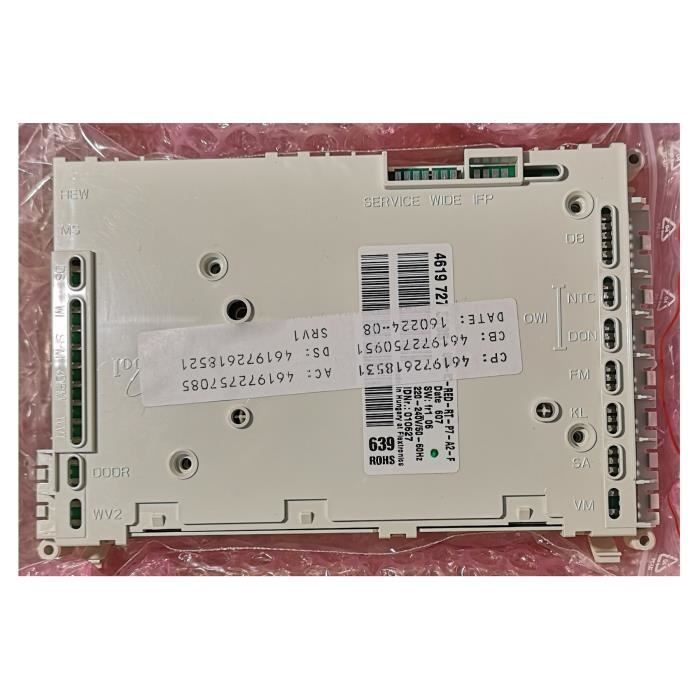 Whirlpool 480140101617 Carte de contrôle programmé Lave-vaisselle
