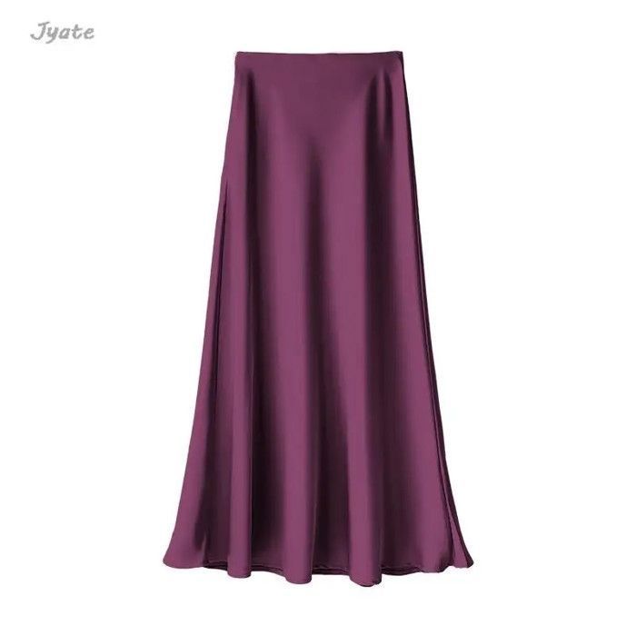 Jupe Longue Double Split Satin Élégante Pour Danse Du Ventre - Costume Halloween Femme