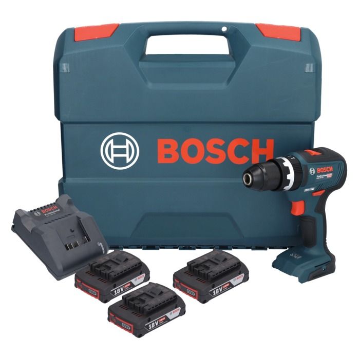 Perceuse à Percussion Bosch GSB 18V-55 (2 Batteries 4.0 Ah) - 55 Nm - En Coffret