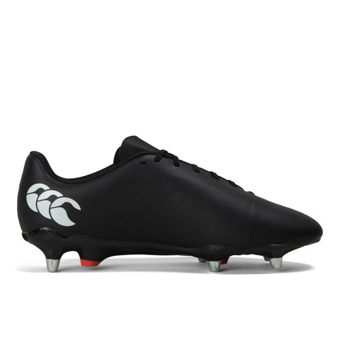 Canterbury Speed Raze — Chaussures de rugby homme légères terrain gras noir