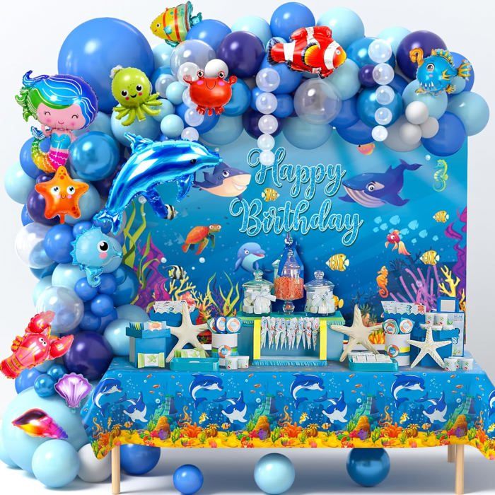 Set De Vaisselle Anniversaire 62 Pièces Pour 20 Invités - Assiettes, Gobelets, Serviettes, Nappe, Bannière