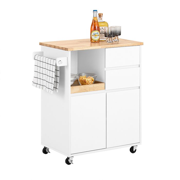 Desserte de Cuisine à roulettes FKW123-WN SoBuy - 1 Plateau Amovible - 72x40x84 cm - Blanc Desserte de Cuisine à roulettes FKW123-WN SoBuy - 1 Plateau Amovible - 72x40x84 cm - Blanc