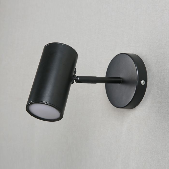 Applique Murale LED à Angle Réglable au Design Nordique Moderne Idéal pour une Chambre à Coucher un Salon-noir