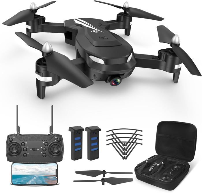 Wipkviey drone avec camera T26 Avec vidéo en direct WiFi Flip 3D Capteur de gravité Maintien de laltitude Mode sans tête