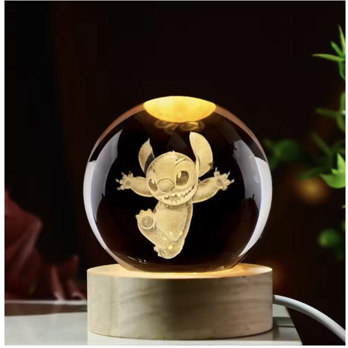 Veilleuse Boule de Cristal Stitch 3D