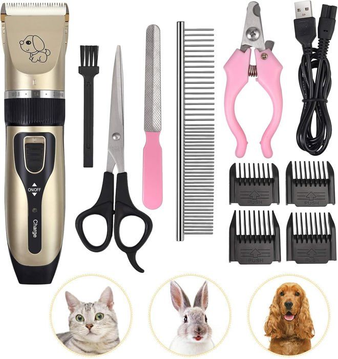 Comparer les prix de Tondeuse professionnelle pour chien et chat à poils longs et épais, silencieuse, électrique, sans fil, rechargeable, avec ci
