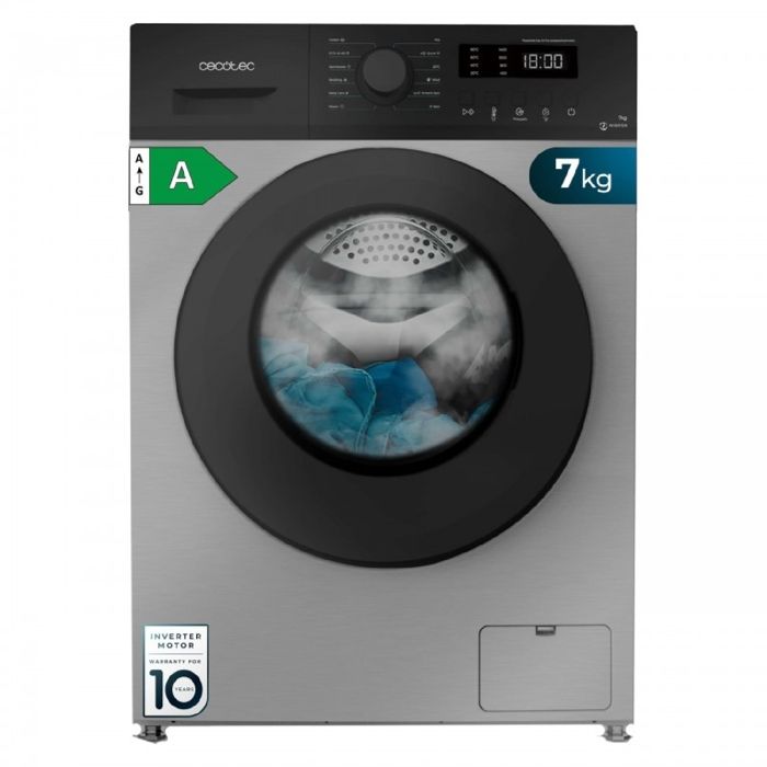 Cecotec Lave-linge à chargement frontal Bolero DressCode 7150 Inverter Steel A - Cecotec