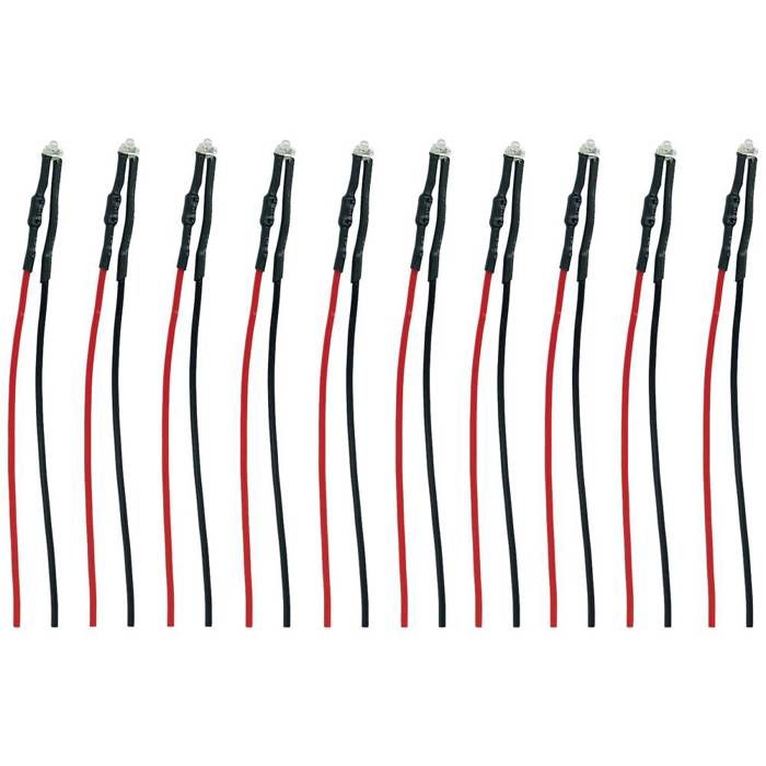 TAMS Elektronik 81-50167-10-C LED avec fils de raccordement vert 10 pc ...