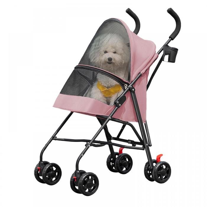 JEOBEST Poussette Chien Chat Poussette 3-en-1 Pliable pour Animaux en Oxford Respirant Capacité de poids 10 kg 45 × 55 × 97cm