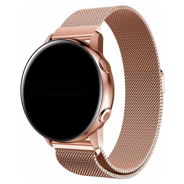 Stravo Bracelet Milanais Magnétique Luxe 22mm Acier Inoxydable pour Galaxy Watch 46mm/3 45mm Gear S3 Amazfit GTR - Or rose