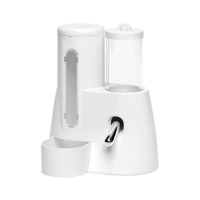 Distributeur automatique de nourriture et abreuvoir pour hamster - Design hygiénique - Mangeoire et abreuvoir automatiques 80ml
