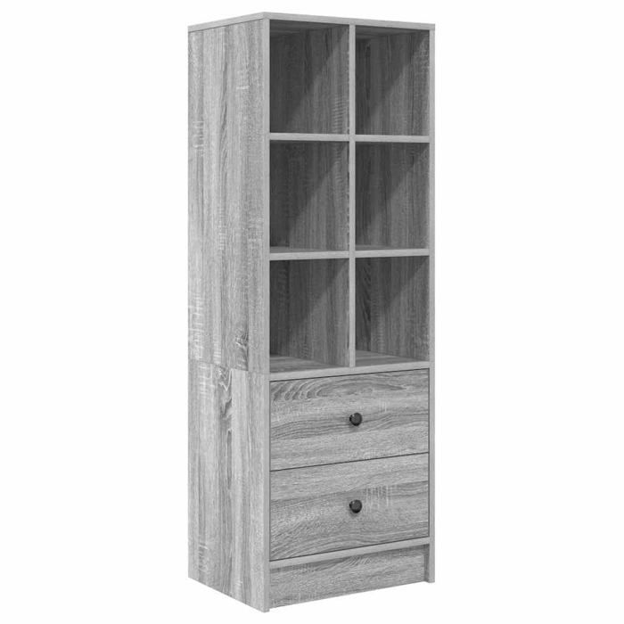 Bahut moderne rectangulaire - vidaXL - Sonoma Gris - 455 x 34 x 127 cm - Bois dingénierie - Grand espace de stockage