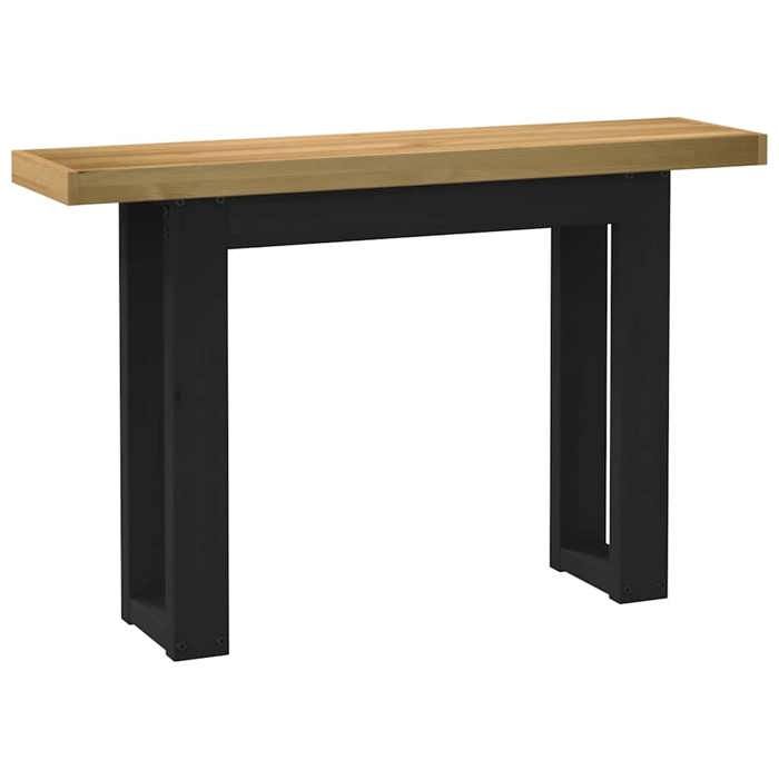 Brun Table console - CLARENCE - Meuble couloir - NOAIN pieds en forme de U 120x30x75 cm - massif pin CC580