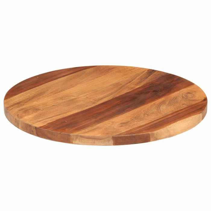 SALE 2026 Plateau de table Brun - Dessus de table bois massif dacacia rond 25-27 mm 50cm PRO387717772