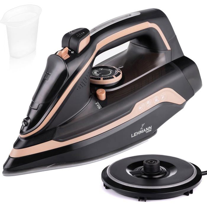 Fer à repasser sans fil - ESTAMPILLE - Station de charge 360° - 3000W - 35 g/min de vapeur - Semelle céramique - Estampille