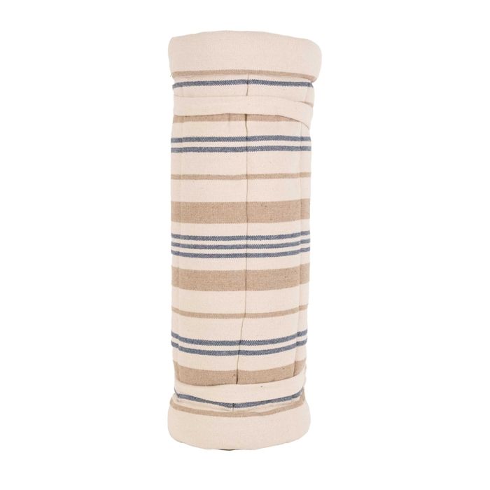 Matelas bain de soleil matelassé à rayures Bleu Foncé 65x200 cm Matelas bain de soleil matelassé à rayures Bleu Foncé 65x200 cm