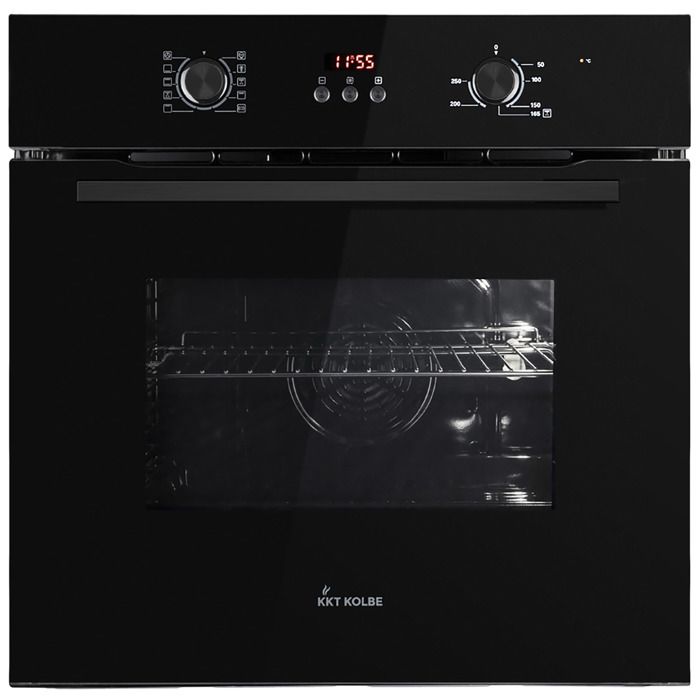 KKT KOLBE Four encastrable 60 cm autonome Full-Black 70 L 3 kW chaleur tournante minuterie sécurité enfant BO8005FB