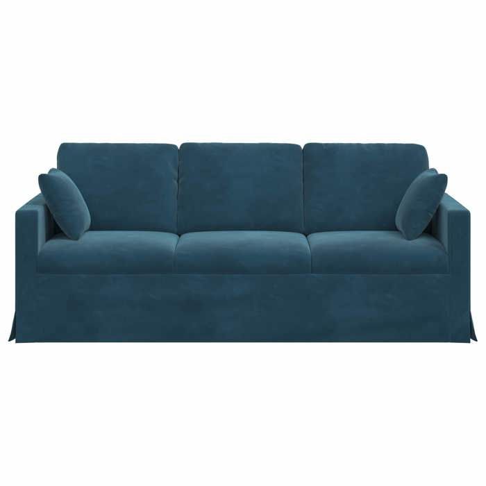 SALALIS - Canapé Bleu 198 x 78 x 80 cm Velours