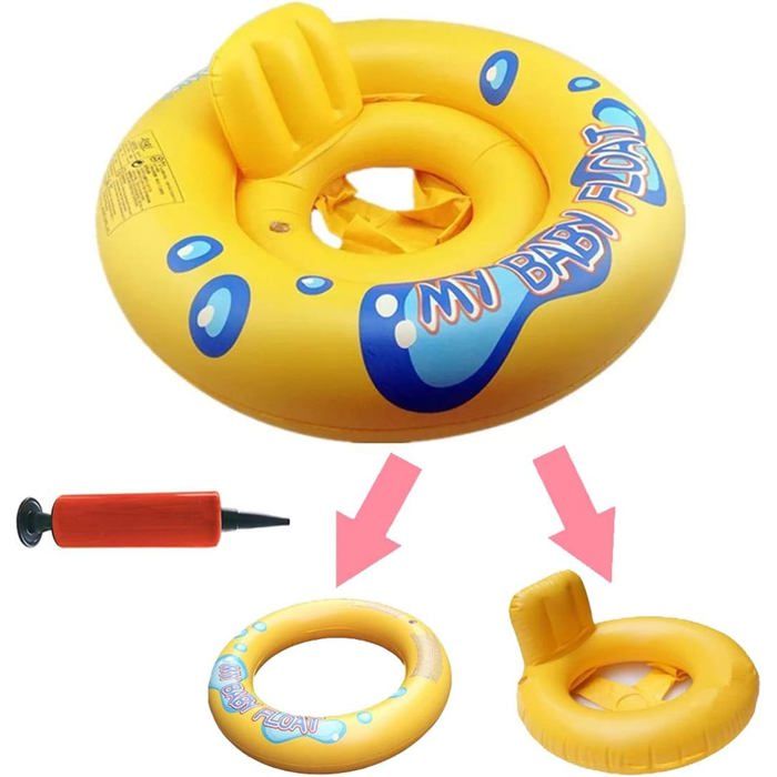 Siège De Piscine Gonflable Pour Bébé - Bouée Flottante Réglable 1-4 Ans, PVC Sécurisé, Clochettes Colorées
