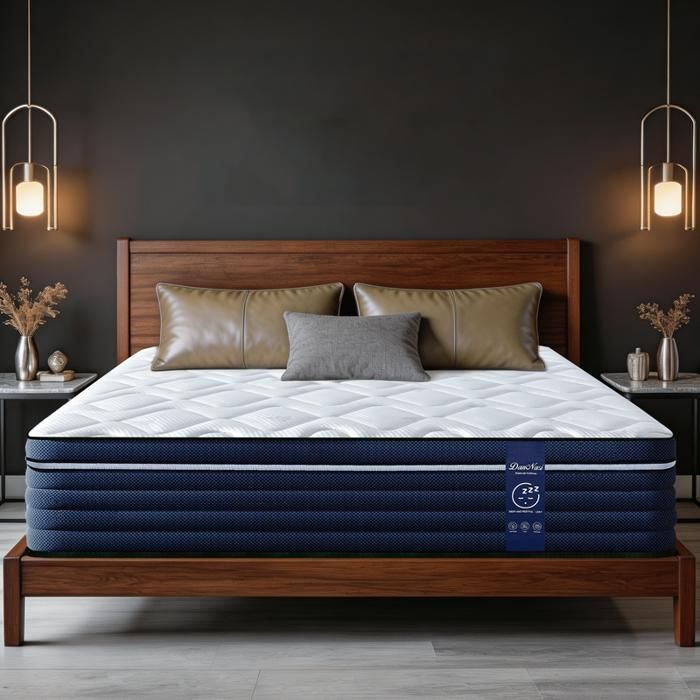 Matelas 90x200 cm Épais 25 cm Mousse à Mémoire de Forme Sommeil Silencieux et Profond Oeko-Tex Respirante Dureté Modérée