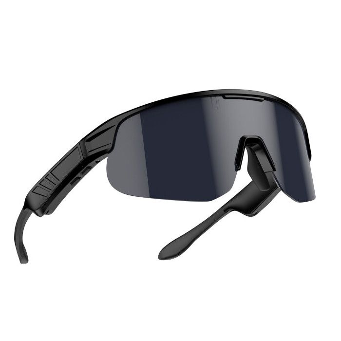 Blackview D3 Lunettes Intelligentes Appels Bluetooth Assistant Vocal Protection UV400 IPX54 Double batterie 140 mAh Noir