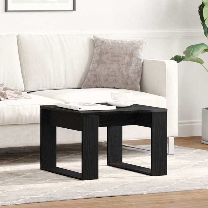 Table basse/du Thé (1 pc) - vidaxl - Table de salon - bois dingénierie - chêne noir - 50 x 50 x 35 cm@aei31h