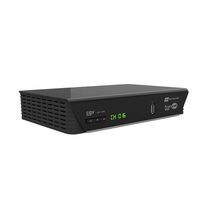 CGV Boîtier tuner TV TNT Cgv Récepteur satellite UHD DOM-TOM destiné à la réception du bouquet Fransat