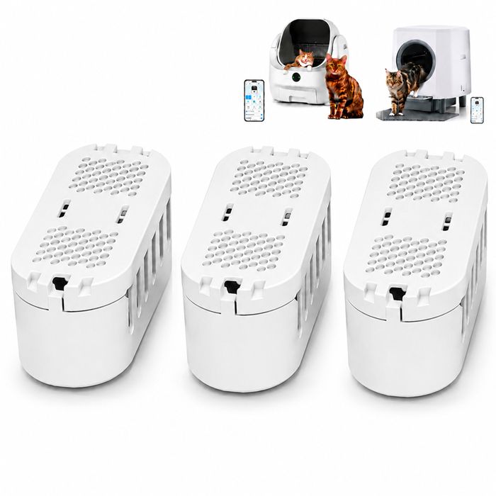 Désodorisant litière 3PCS Neutralise les odeurs jusquà 3 mois Désodorisant pour litière pour chat Compatible CH-ICB019 / CH-ICB020