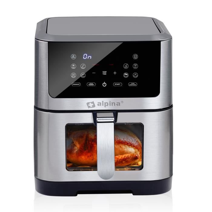 Friteuse à Air Chaud - ALPINA - Airfryer XXL - 8L - 1800W - Affichage Numérique - Alpina