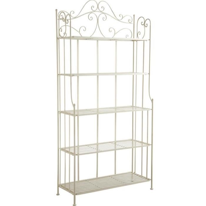 Etageres Fer Forge Creme 5 Tablettes Achat Vente Etagere