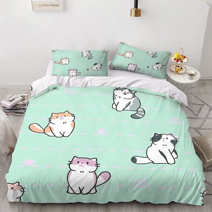 Chat Mignon Housse De Couette 200x200 Garu00e7ons Fille Housse Couette