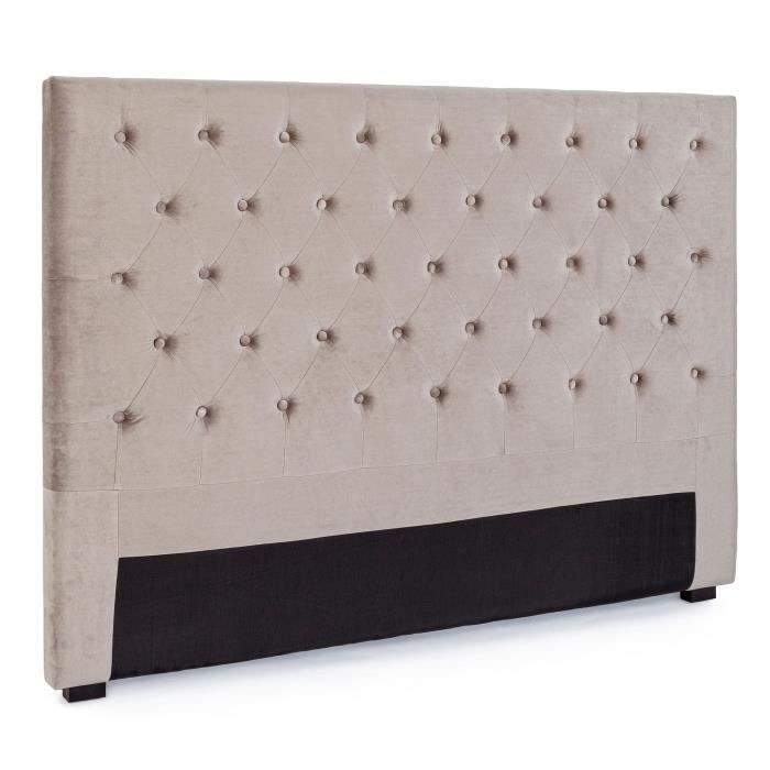 Tête De Lit Rembourrée 160x60cm Velours Doux - Avec Pieds En Bois, Couleur Graphite, Facile à Monter - 7